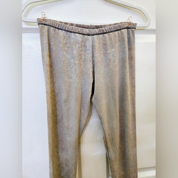 McQ Alexander McQueen Light Blue Feather Psychedelic Printed Stretch Leggings M - Picture 4 of 8